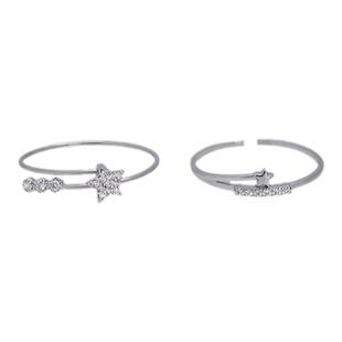 星星锆石开口戒指女款轻奢小众设计高级感指环独特装饰简约食指戒