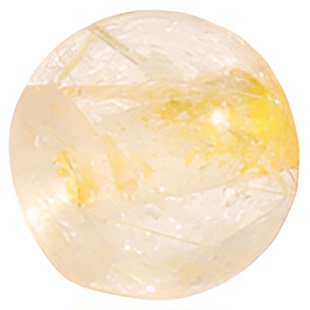 金发晶散珠天然水晶直切手串珠子隔珠隔片diy手链串珠配件药片珠