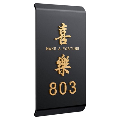 门牌号码牌家用轻奢创意提示墙贴