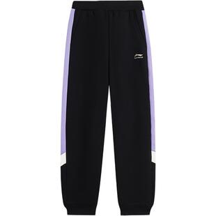 李宁女孩加绒裤子2026新款女童装中大童青少年冬季运动裤卫裤冬装