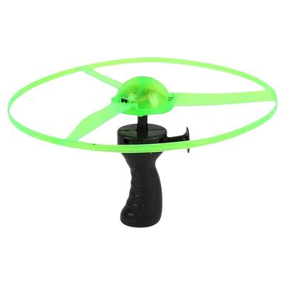 加厚大号拉线发光飞碟竹蜻蜓玩具