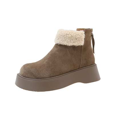 雪地靴冬季短靴厚底增高棉鞋保暖