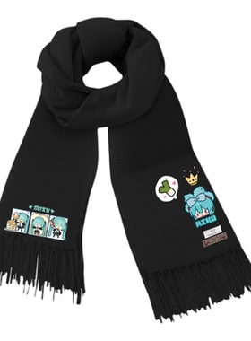 初音未来卡通Q版二次元周边围巾