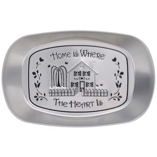 美式复古野餐盘子油炸食品小吃盘薯条水果零食盘高级感马口铁托盘