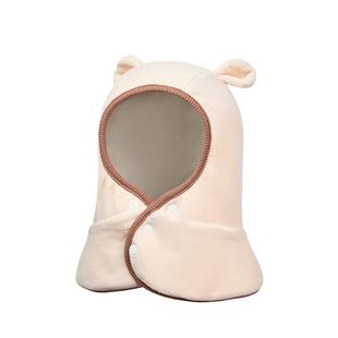 宝宝帽子秋冬婴儿围脖一岁女宝发饰超萌2025新款男童保暖一体帽贰