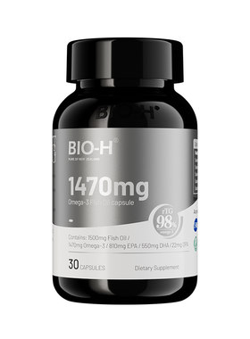 Bio-H佰澳和98%高纯度omega-3进口深海成人rTG结构高吸收鱼油DHA