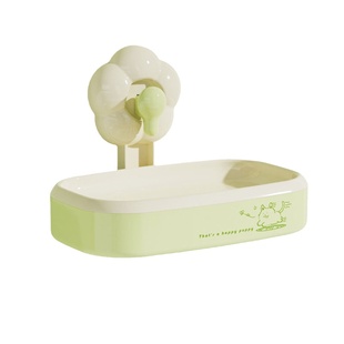 花朵吸盘肥皂盒无痕壁挂式香皂收纳盒免打孔家用洗衣皂沥水置物架