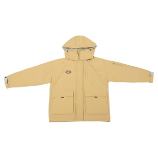 云朵工厂飞行员连帽派克羽绒服加厚款可拆卸帽保暖防寒女款外套冬