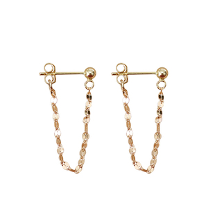 14k包金耳环女小众高级高级感独特双唇耳钉耳饰2021年新款潮秋冬