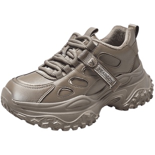 意尔康女鞋2025冬季新款加绒保暖二棉鞋老爹鞋户外休闲厚底小个子