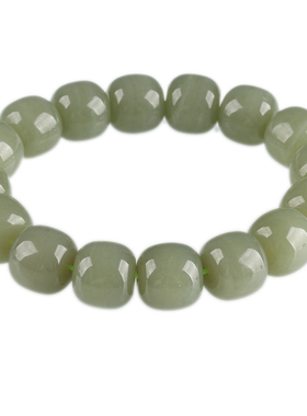 欧说珠宝青白玉和田玉招财手串