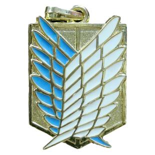 进击的巨人周边艾尔文兵长自由之翼吊坠项链COS调查兵团徽章胸针