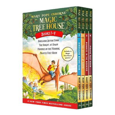 正版神奇树屋Magic Tree House1-4-28全套美国中小学课外阅读书单探险科普百科章节桥梁书漫画6-12岁MagicTreeHouse的书屋原版神器