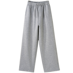 女大童加绒小直筒卫裤2025冬季新款青少年保暖可收口校园运动长裤