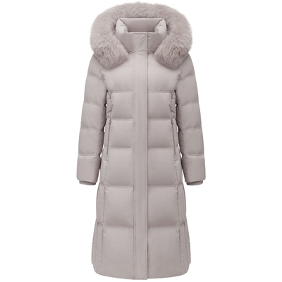 坦博尔过膝中长款羽绒服女