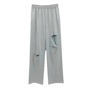 灰色束脚运动裤女宽松夏季高腰休闲裤薄款ins潮嘻哈爵士跳舞裤子