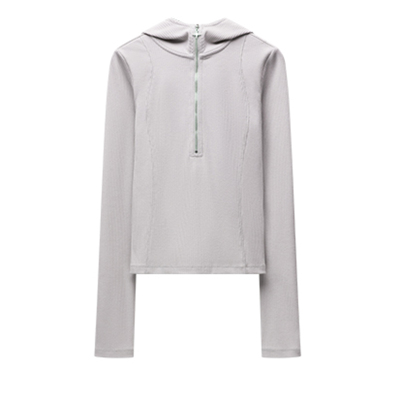 金羽杰机能风修身连帽针织女款