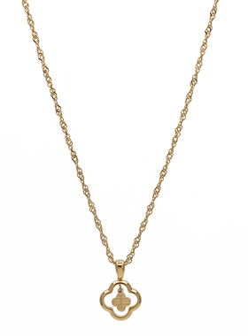 ZOXI不掉色福字四叶草项链礼物女