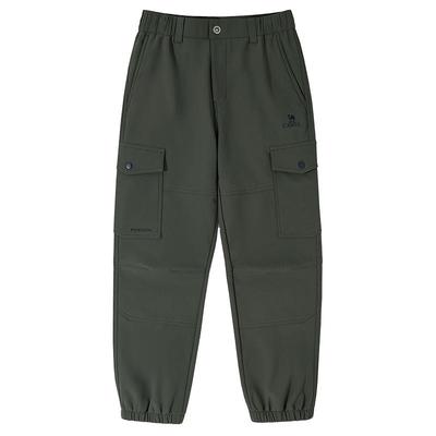 骆驼男装束脚工装裤男士夏季宽松休闲运动户外防泼水软壳长裤子