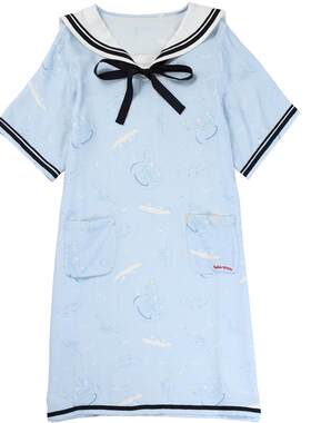 tutuanna家居服睡衣棉海军风