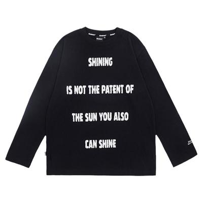 XXZXX潮牌字母印花长袖T恤男女款