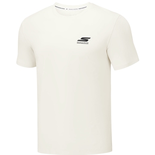 斯凯奇女装防晒速干t恤宽松圆领纯色短袖上衣运动汗衫2026春新款