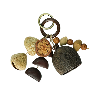 云愈天然植物果壳手摇铃钥匙挂件手工制作背包车挂装饰治愈礼物