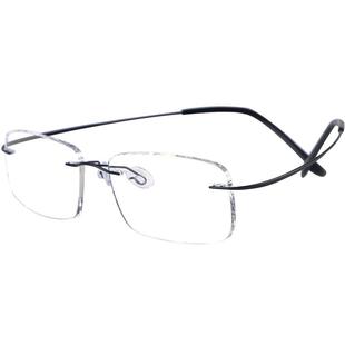 纯钛无框老花镜男士中老年时尚超轻舒适高清老人老光眼镜女防蓝光