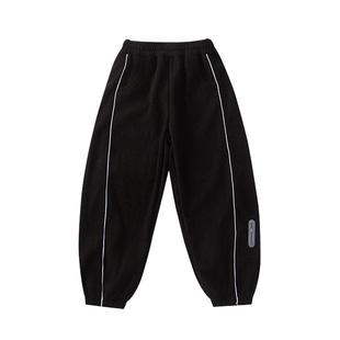 男童裤子春秋款2026新款大童休闲裤加绒冬季儿童运动裤宽松男孩潮