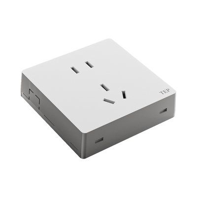 明装哑光白肤感开关插座终身质保