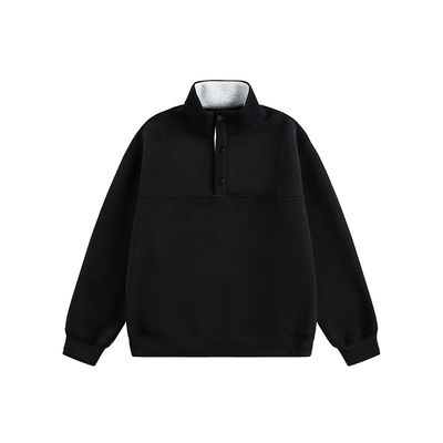 Dream made美式半开襟立领卫衣男款春秋季老钱风重磅上衣男生外套