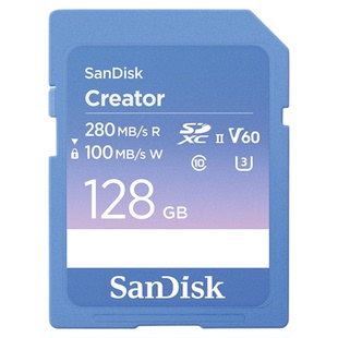 闪迪创作者SD内存卡128G 6K高清相机内存卡256g佳能索尼相机单反