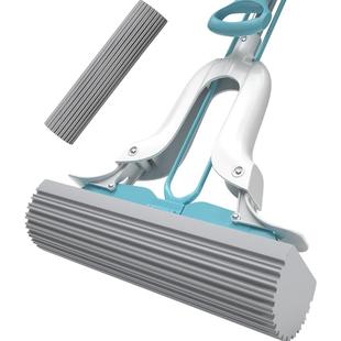 美丽雅飞翼对折胶棉拖把34CM吸水去污干湿两用懒人免手洗海绵拖把