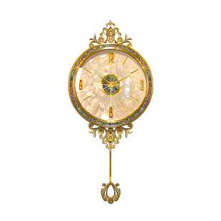 2025新款客厅挂钟高端大气欧式法式创意轻奢高级感静音挂墙时钟表