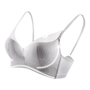 Bonny/博尼内衣女夏薄款文胸大胸显小胸聚拢胸罩隐形无钢圈无痕