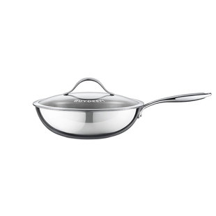 【年度新品】北鼎32cm纯钛炒锅无涂层钛锅不粘锅家用炒菜锅电磁炉