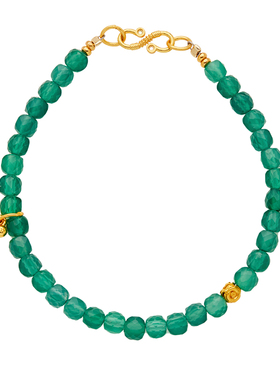 [璞吾]原创新中式天然绿玛瑙手链