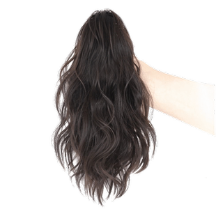 马尾假发女仿真发全真人发高马尾抓夹辫子自然瀑布半扎卷发假马尾