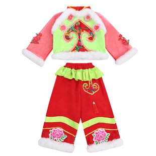 元旦儿童喜庆小梦娃演出服冰糖葫芦红灯笼秧歌服中国风开门红服装