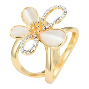 猫眼石花朵丝巾扣高档小方巾打蝴蝶结扣纱巾披肩衣角打结扣环配饰