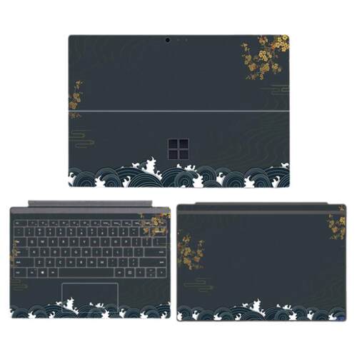 微软SurfacePro9/8/7贴纸GO3保护膜二合一电脑外壳保护贴键盘盖贴纸12.3/10.5英寸屏幕边框保护贴纸pro6/5/4