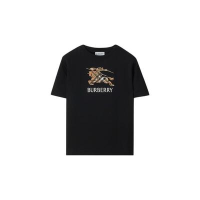 【24期免息】BURBERRY男童 马术骑士格纹棉质 T恤衫81172921