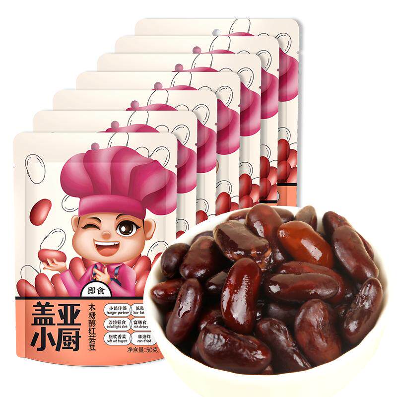 包邮囤货盖亚农场熟即食红芸豆红腰豆大红豆罐头沙拉豆低脂小零食