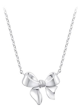 真我不凡S925纯银蝴蝶结项链