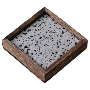 火山石岩洞石壶承干泡台天然石块壶托茶托功夫茶壶底托底座茶几