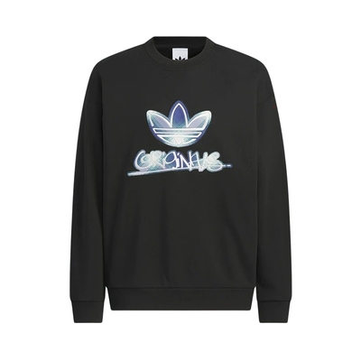 adidas阿迪达斯三叶草新款棉质运动宽松套头衫男圆领卫衣 KC0116