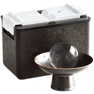 日本anzzyu威士忌透明圆冰球模具硅胶无气泡家用冰格老冰块制冰盒