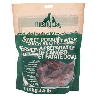 Meatyway爵宴加拿大狗零食鸭肉干鸭胸肉缠地瓜干苹果泰迪宠物肉干