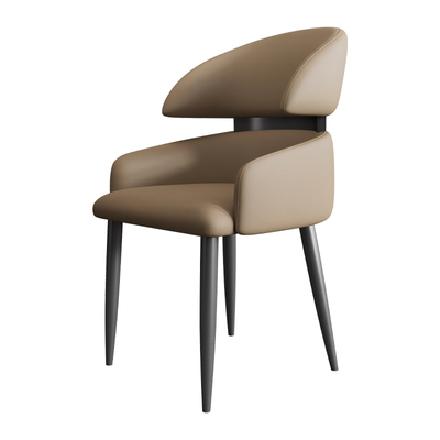 意式轻奢餐椅2025新款家用皮艺高端酒店餐厅高级感餐桌靠背椅子