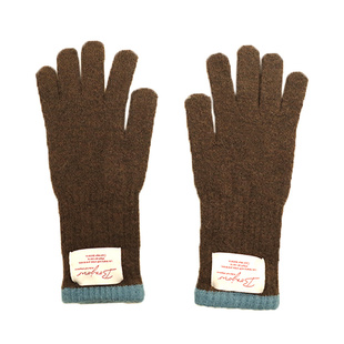 红色可触屏针织手套女秋冬季新款防寒保暖骑行户外防风分指百搭潮